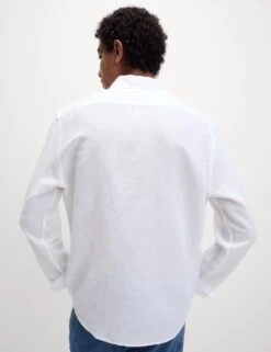 Cotton Linen Blend Shirt -Marksandspencer Sale Store cotton linen blend shirt 13