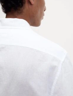 Cotton Linen Blend Shirt -Marksandspencer Sale Store cotton linen blend shirt 14