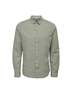 Only & Sons Cotton Linen Blend Slim Fit Shirt 36 Only & Sons Cotton Linen Blend Slim Fit Shirt -Marksandspencer Sale Store cotton linen blend shirt 24