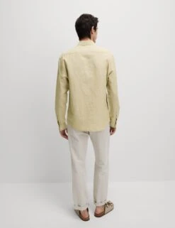 Cotton Linen Blend Shirt -Marksandspencer Sale Store cotton linen blend shirt 6