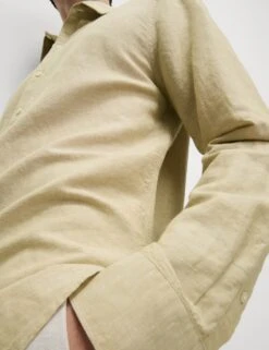 Cotton Linen Blend Shirt -Marksandspencer Sale Store cotton linen blend shirt 9