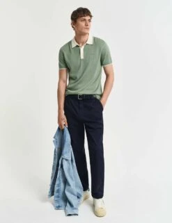 Gant Cotton Modal Tipped Collar Polo Shirt -Marksandspencer Sale Store cotton modal tipped collar polo shirt 4