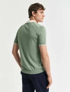 Gant Cotton Modal Tipped Collar Polo Shirt -Marksandspencer Sale Store cotton modal tipped collar polo shirt 5
