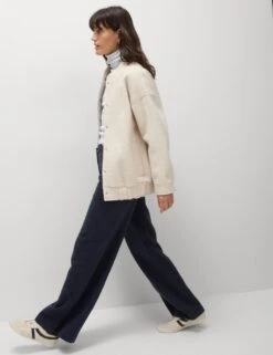 Cotton Rich Brushed Wide Leg Joggers -Marksandspencer Sale Store cotton rich brushed wide leg joggers 12