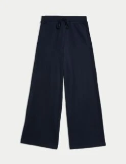 Cotton Rich Brushed Wide Leg Joggers -Marksandspencer Sale Store cotton rich brushed wide leg joggers 15
