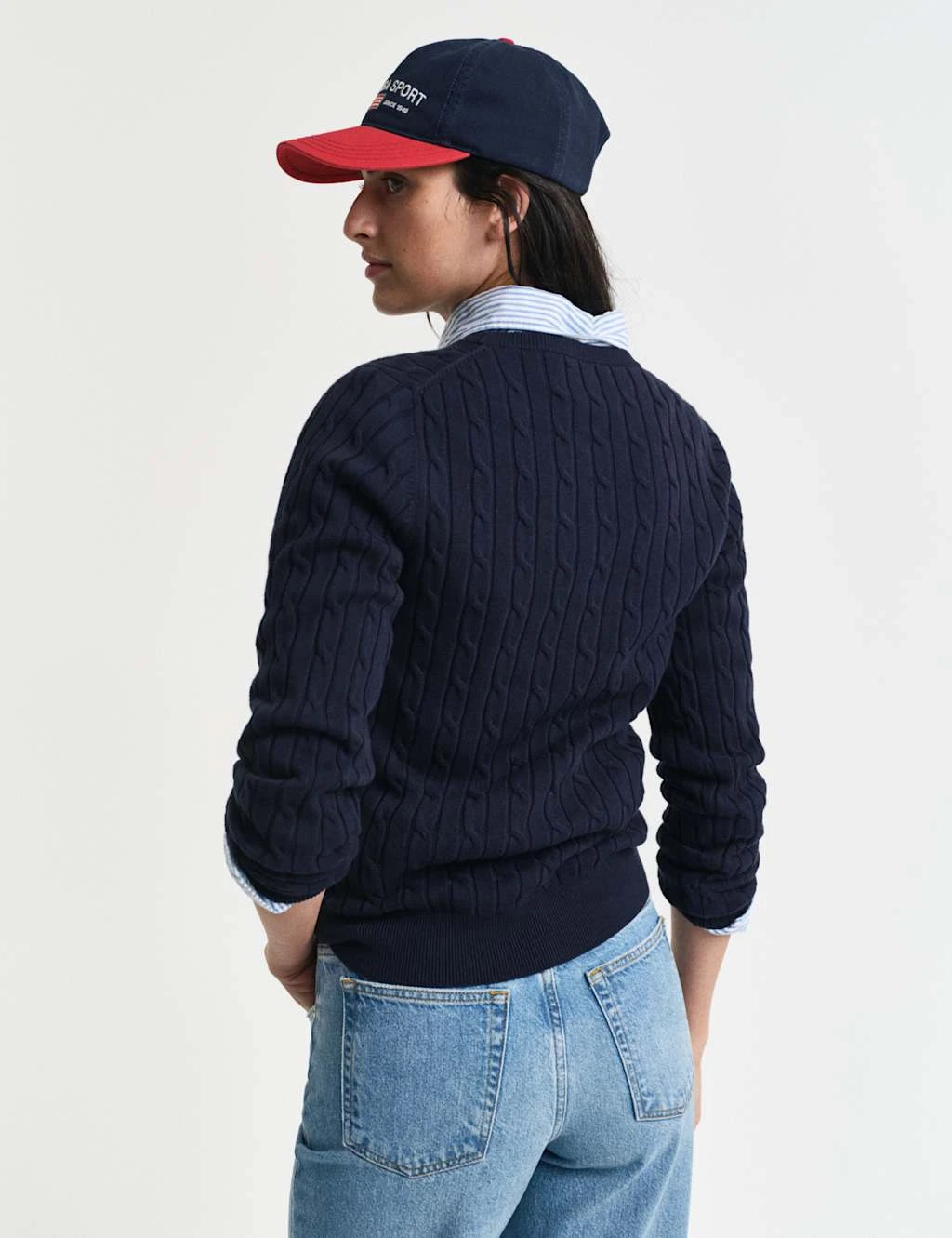 Gant Cotton Rich Cable Knit Crew Neck Jumper 10 Gant Cotton Rich Cable Knit Crew Neck Jumper - Image 10