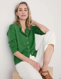Cotton Rich Cardigan With Linen -Marksandspencer Sale Store cotton rich cardigan with linen 9
