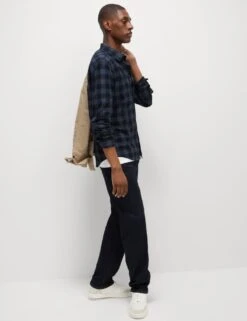 Cotton Rich Check Seersucker Shirt -Marksandspencer Sale Store cotton rich check seersucker shirt 9