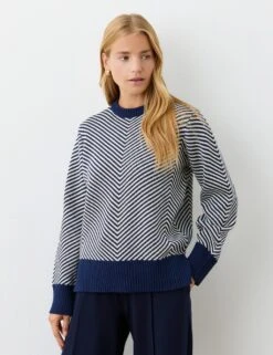 Cotton Rich Chevron Jumper -Marksandspencer Sale Store cotton rich chevron jumper 10