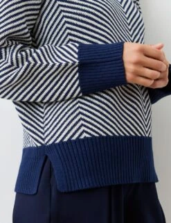 Cotton Rich Chevron Jumper -Marksandspencer Sale Store cotton rich chevron jumper 11