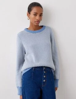 Cotton Rich Chevron Jumper -Marksandspencer Sale Store cotton rich chevron jumper 5