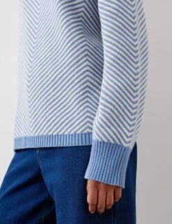 Cotton Rich Chevron Jumper -Marksandspencer Sale Store cotton rich chevron jumper 6