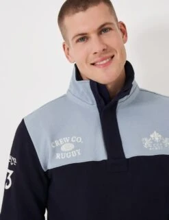 Cotton Rich Colour Block Half Zip Sweatshirt -Marksandspencer Sale Store cotton rich colour block half zip sweatshirt 7