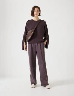 Cotton Rich Crew Neck Popper Sleeve Jumper -Marksandspencer Sale Store cotton rich crew neck popper sleeve jumper 10