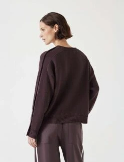 Cotton Rich Crew Neck Popper Sleeve Jumper -Marksandspencer Sale Store cotton rich crew neck popper sleeve jumper 12