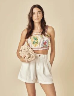 Cotton Rich Denim High Waisted Pleat Front Shorts 16 Cotton Rich Denim High Waisted Pleat Front Shorts -Marksandspencer Sale Store cotton rich denim high waisted pleat front shorts 6