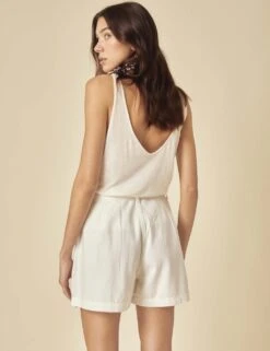 Cotton Rich Denim High Waisted Pleat Front Shorts 18 Cotton Rich Denim High Waisted Pleat Front Shorts -Marksandspencer Sale Store cotton rich denim high waisted pleat front shorts 8