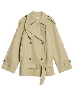 Cotton Rich Double Breasted Short Trench Coat 18 Cotton Rich Double Breasted Short Trench Coat -Marksandspencer Sale Store cotton rich double breasted short trench coat 6