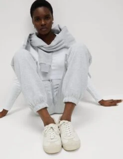 Cotton Rich Drawstring Cuffed Joggers -Marksandspencer Sale Store cotton rich drawstring cuffed joggers 17