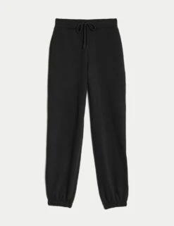 Cotton Rich Drawstring Cuffed Joggers -Marksandspencer Sale Store cotton rich drawstring cuffed joggers 6