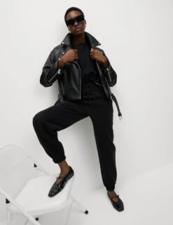 Cotton Rich Drawstring Cuffed Joggers -Marksandspencer Sale Store cotton rich drawstring cuffed joggers 8