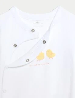 Cotton Rich Easter Sleepsuit (7lbs-1 Yrs) -Marksandspencer Sale Store cotton rich easter sleepsuit 7lbs 1 yrs 1 5