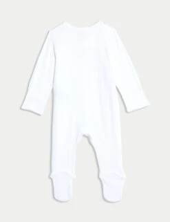 Cotton Rich Easter Sleepsuit (7lbs-1 Yrs) -Marksandspencer Sale Store cotton rich easter sleepsuit 7lbs 1 yrs 1 6