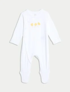 Cotton Rich Easter Sleepsuit (7lbs-1 Yrs) -Marksandspencer Sale Store cotton rich easter sleepsuit 7lbs 1 yrs 1 7