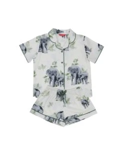 Cyberjammies Cotton Rich Elephant Revere Pyjamas (2-13 Yrs) -Marksandspencer Sale Store cotton rich elephant revere pyjamas 2 13 yrs 1 4