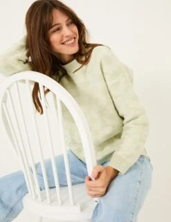 Cotton Rich Floral Crew Neck Jumper -Marksandspencer Sale Store cotton rich floral crew neck jumper 7