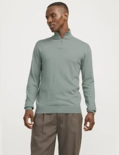 Jack & Jones Cotton Rich Funnel Neck Half Zip Jumper 35 Jack & Jones Cotton Rich Funnel Neck Half Zip Jumper -Marksandspencer Sale Store cotton rich funnel neck half zip jumper 15