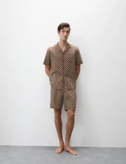 Cotton Rich Geometric Print Pyjama Shorts -Marksandspencer Sale Store cotton rich geometric print pyjama shorts 8