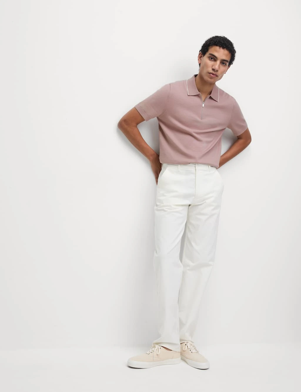 Cotton Rich Half Zip Knitted Polo Shirt 16 Cotton Rich Half Zip Knitted Polo Shirt - Image 16