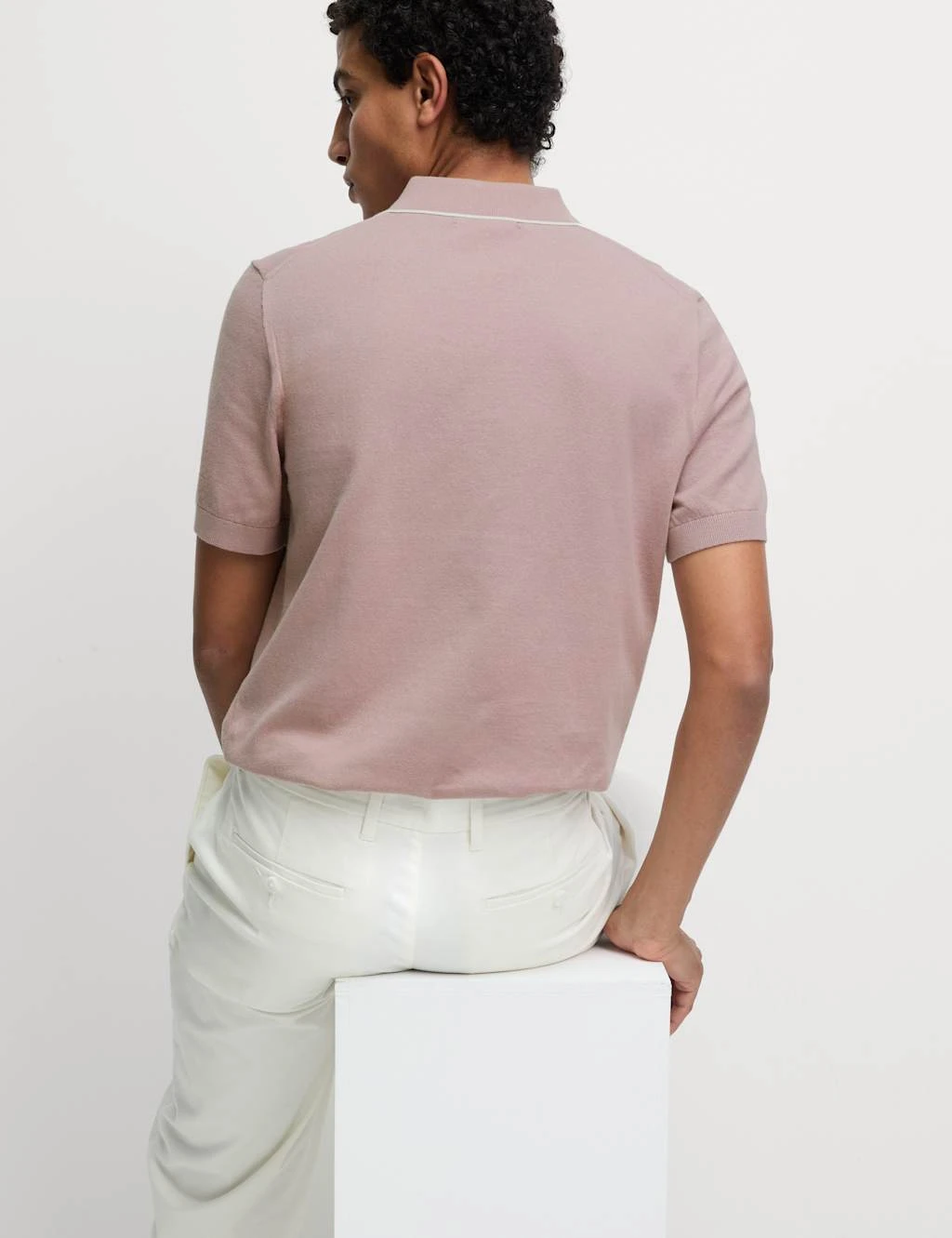 Cotton Rich Half Zip Knitted Polo Shirt 17 Cotton Rich Half Zip Knitted Polo Shirt - Image 17