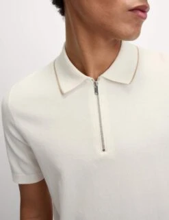 Cotton Rich Half Zip Knitted Polo Shirt 29 Cotton Rich Half Zip Knitted Polo Shirt -Marksandspencer Sale Store cotton rich half zip knitted polo shirt 8