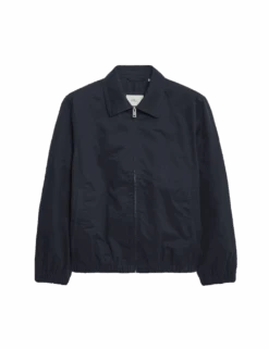 Cotton Rich Harrington Jacket -Marksandspencer Sale Store cotton rich harrington jacket 1