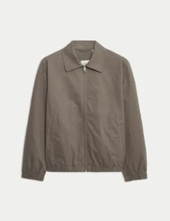 Cotton Rich Harrington Jacket -Marksandspencer Sale Store cotton rich harrington jacket 7