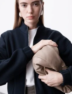 Cotton Rich High Neck Jacket -Marksandspencer Sale Store cotton rich high neck sweatshirt 1