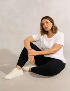 Cotton Rich Jersey Leggings -Marksandspencer Sale Store cotton rich jersey leggings 7