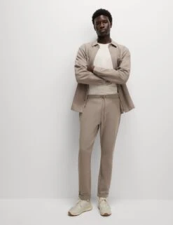 Smart Tapered Joggers With Stretch -Marksandspencer Sale Store cotton rich joggers 11