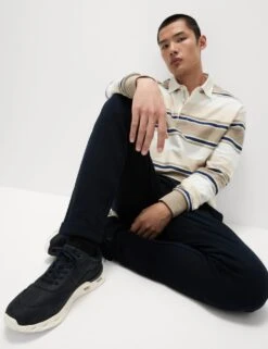 Smart Tapered Joggers With Stretch -Marksandspencer Sale Store cotton rich joggers 3