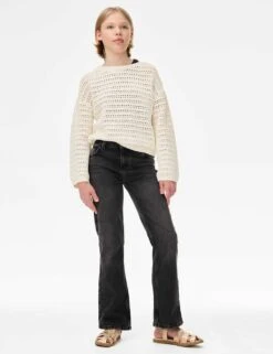 Cotton Rich Knitted Jumper (6-16 Yrs) -Marksandspencer Sale Store cotton rich jumper 6 16 yrs 1 3