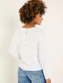 Cotton Rich Jumper With Linen -Marksandspencer Sale Store cotton rich jumper with linen 16