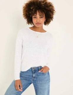 Cotton Rich Jumper With Linen -Marksandspencer Sale Store cotton rich jumper with linen 17