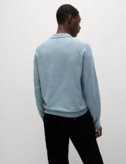 Cotton Rich Knitted Polo Shirt -Marksandspencer Sale Store cotton rich knitted polo shirt 10