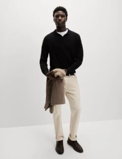 Cotton Rich Knitted Polo Shirt -Marksandspencer Sale Store cotton rich knitted polo shirt 15