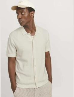 Jack & Jones Cotton Rich Knitted Shirt -Marksandspencer Sale Store cotton rich knitted shirt 15