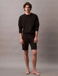 Calvin Klein Cotton Rich Loungewear L/S Pyjamas Top -Marksandspencer Sale Store cotton rich loungewear l s sweatshirt 1