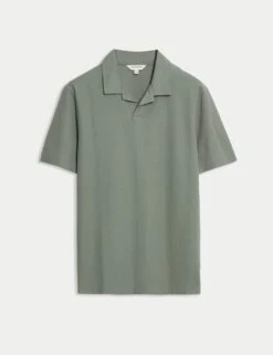 Cotton Rich Micro Pique Coolmax™ Polo Shirt -Marksandspencer Sale Store cotton rich micro pique coolmax polo shirt 14