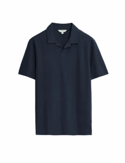 Cotton Rich Micro Pique Coolmax™ Polo Shirt -Marksandspencer Sale Store cotton rich micro pique coolmax polo shirt